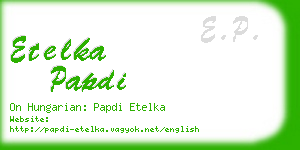 etelka papdi business card